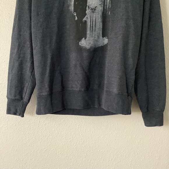 Reis Grey Occult Grunge Punk Gothic 100% Recycled Graphic Women's Sweatshirt M - Picture 3 of 9